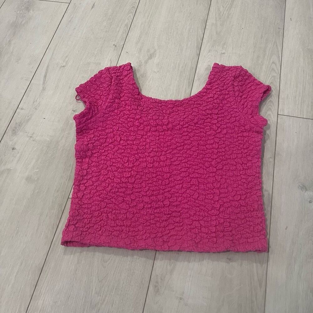 MAEVE By Anthropologie Socialite Popcorn Tee Women's Size Medium Pink